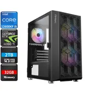 Intel Core i5 12600KF RTX 4060 Ti RGB Gaming PC, 32GB RAM/2TB SSD/WIFI 6/W11P [12600KF-RTX4060TI-32G2S-NX200MR-W11P]