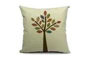 All 4 Kids 45cm Square Throw Pillow Cushion Cover - Brown Tree