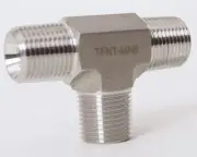 Threaded NPT Tee | MNPT 3/8 inch - Stainless Steel SS316 (3 Pack)