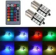 1156 LED RGB Bulb Amber White Red Multicolor 16 Color Changing Brake Lights Turn