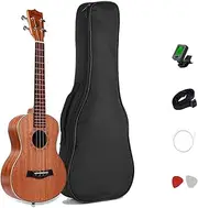 Concert Ukulele, Ukulele Concert Set Size 23 Inch With Bag Tuner Pickup Ruler Wrench Bridge
