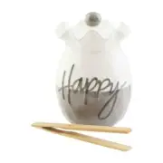 Mud Pie E2 Home Circa Sweets Ceramic 8" H Cookie Jar & Tongs Set 46600007