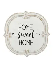 [Willow & Silk] Home Sweet Home Sign Wall Art in Distressed White