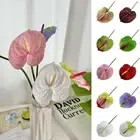 Soft Rubber Artificial Small Anthurium 60cm Simulation Plant Home Decoration