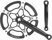 BCD Cycle Crankset Crank Arm, Aluminium Alloy Single Speed Crank Arm Chainwheel Set, Lightweight Single Speed Drive Crankset for Cycling Accessories