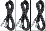 (3) 20' Pro Microphone Cable Mic Cords XLR