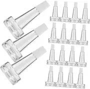 BUGUUYO 50pcs Transparent Vial Bottle Caps with for Essence Extraction for Skincare and Cosmetic Use Easy to Use and Deform Resistant Vial Lid