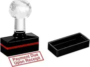uxcell Payment Due Upon Receipt Stamp Self Inking, Red Ink Office Stamps Pre Inked Message Stamp Refillable Business Stamp, Black