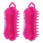 2Pcs Silicone Body Scrubber Exfoliating Head Bath Shower Scrubber Brush Scalp