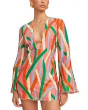 Cult Gaia Aniya Plunging Neck Dress