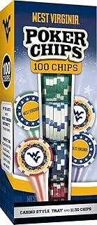 MasterPieces NCAA Unisex-Adult 100-Piece Casino Style Poker Chips