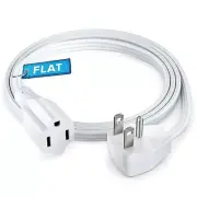 Extension Cord Heavy Duty 4 Feet Flat Wire 3-Prong Flat Plug 14 AWG Power Cor...