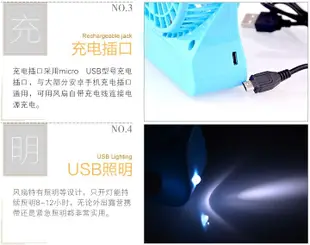三段式LDE燈USB隨身手持風扇電風扇充電式電風扇18650鋰電池