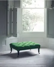 Forest Green Velvet Brand New Table/footstool !!