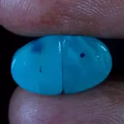 04.70 Cts Natural Amazonite Pair Cabochon Gemstone For Jewelry Making & Earring