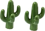 LOPUNER 2pcs Cactus Jewelry Display Tray Elegant Ceramic Trinket Holder for Rings for Organizing Jewelry present for Birthdays Christmas and Special Occasions