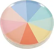 Happyyami 50pcs Rainbow Paper Plate Birthday Party Plates Party Supplies Fiesta Dinnerware Plates Pride Party Plates Trays Small Serving Utensils Dinner Plate Colorful
