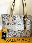 Valentino by Mario Valentino Roses Floral Tassel Leather X Large Travel Tote Bag