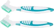 MINAOLULUS 2pcs Double Sided Turtle Shell Cleaning Brush Multi Functional Mud Remover for Tortoise and Aquatic Shells Ergonomic Non Slip Handle for Easy Use and Gripping