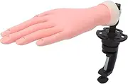 Silicone Nail Practice Hand with Desktop Bracket, Mannequin Hands for Nails Practice, Nail Art Training Hand, Bendable Fake Hand, Manicure Practice Hands, (10.4 x 3.5in)
