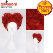 N424 Renaissance Queen of Hearts Alice in Wonderland Book Week Costume Adult Wig