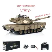 Henglong 7.0 1/16 Plastic M1A2 Abrams RC Tank 3918 W/ 360° Turret Barrel Recoil