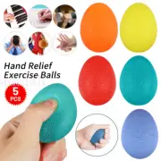 5PCS Hand Therapy Stress Relief Exercise Balls Hand Grip Finger Strengthener