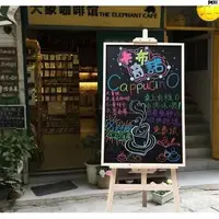 在飛比找蝦皮購物優惠-【阿旺店鋪】原木質立式黑板支架式小黑板 店鋪掛式宣傳海報展示