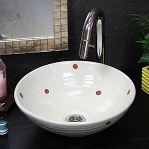 Shigaraki Ware Hand Wash Basin Small Red Ceramic Sink DIY Renovation