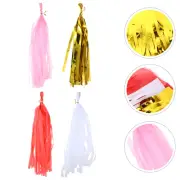Paper Tassels Iridescent Party Decorations Rainbow Gold Garlands