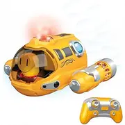 RC Boats for Kids Toys Boats for Pool - Remote Control Boats for Kids, Cool Pool Toys with Lights and Spray (Yellow)