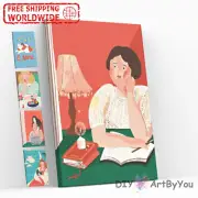 Paint By Numbers Kit Cat Lady Abstract Painting Beginner Draw Kids Brush Oil Art