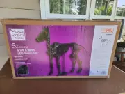 New 5.5 Ft. LED Black Skeleton Pony Horse Home Depot Holiday Grave & Bones