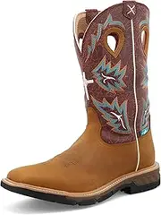 [Twisted X] Men's 12-Inch Western Work Boots - Casual Ankle Boots Made with Patented CellStretch Comfort Technology and DuraTWX Hybrid Performance Leather