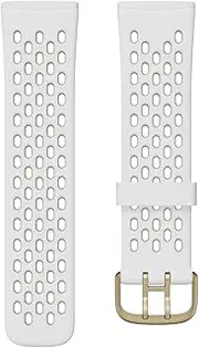 [Fitbit] Versa 3/Sense Sport Band, Frost White/Lunar White, Large