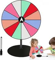 Prize Wheel Spinner with Stand - Turntable Acrylic Prize Wheel | for Fortune spinningg Game Carnival with Marker Pen | Spin for Engaging Home Parties