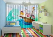 3D Ship sky 68 Blockout Photo Curtain Printing Curtains Drapes Fabric Window AU