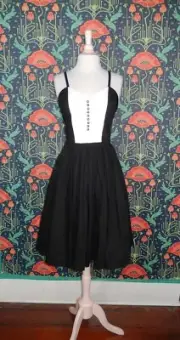Trashy Diva Black White Tuxedo Fit Flare Dress 6 Nwt