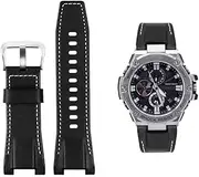 [PnterLoce] Men's Canvas leather watch strap 26MM Fit for Casio GST-B100 S130 W300GL 400G W330 GST-W120L s120 W130L S100 Series watch accessorie