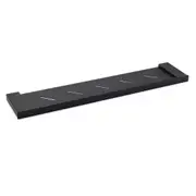 Matt Black Bathroom Square Stainless Steel Shelf Storage Wall Mounted Holder Kit