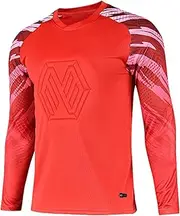 [ZUYPSK] Boy's Goalie Shirt Padded Protection Long Sleeve Shirt Soccer Goalkeeper Jersey Football Uniform