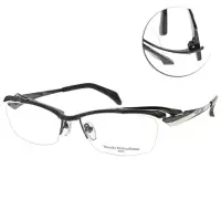 在飛比找momo購物網優惠-【Masaki 松島正樹】光學眼鏡 簡約線條半框款(黑 #M