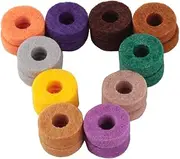 Kisangel 20 Pcs Felt Washers for Cymbals Durable Strap Button Pads for Drum Hardware Soft Protection for Instrument Finish for Drumming Practice and Accessories