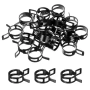 20 Pcs Fuel Line Clamps Spring Band Hose Clamps 25mm , Black