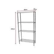 900 x 350 MODULAR CHROME WIRE SHELVING SHELF STORAGE STEEL METAL SHOP DISPLAY