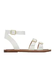 Open toe flat sandals 36,37,38,39 white