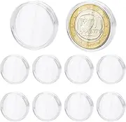 10 Pcs 42mm Coin Capsule, Walking Liberty Silver Dollar Airtight Challenge Plastic Coin Protective Holder Capsules for Collectors Collection Morgan American Silver Eagle JFK Half Dollar Bitcoin
