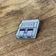 SNES Super Nintendo Retro Enamel Lapel Pin Double Clasp