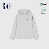 在飛比找momo購物網優惠-【GAP】男童裝 Logo印花帽T-灰色(890301)