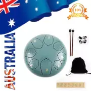 Rain Drum for Outside Garden, 6 Inches 8 Notes Steel Tongue Chakra Drum, Wate...